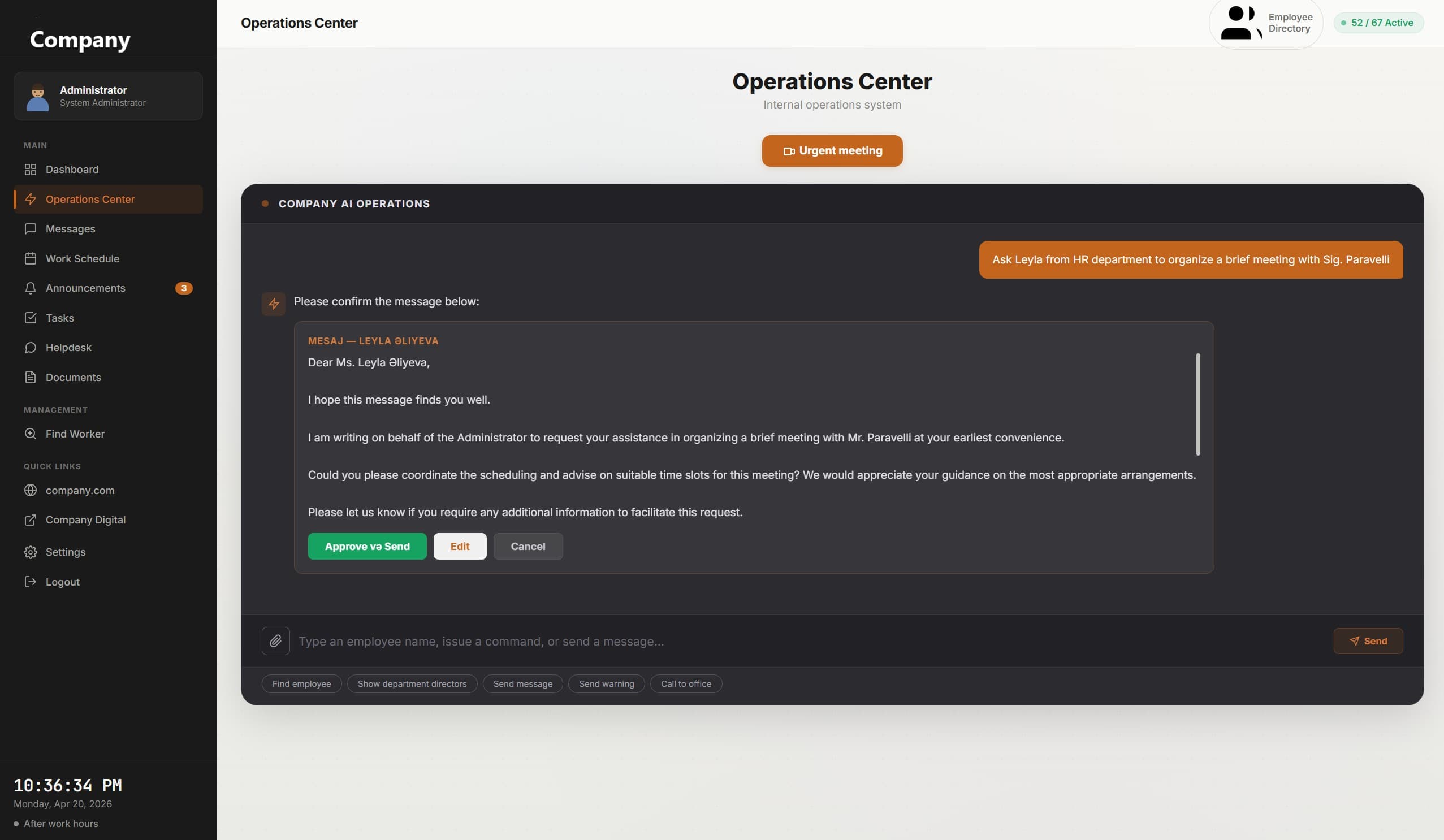 Execute your commands with AI