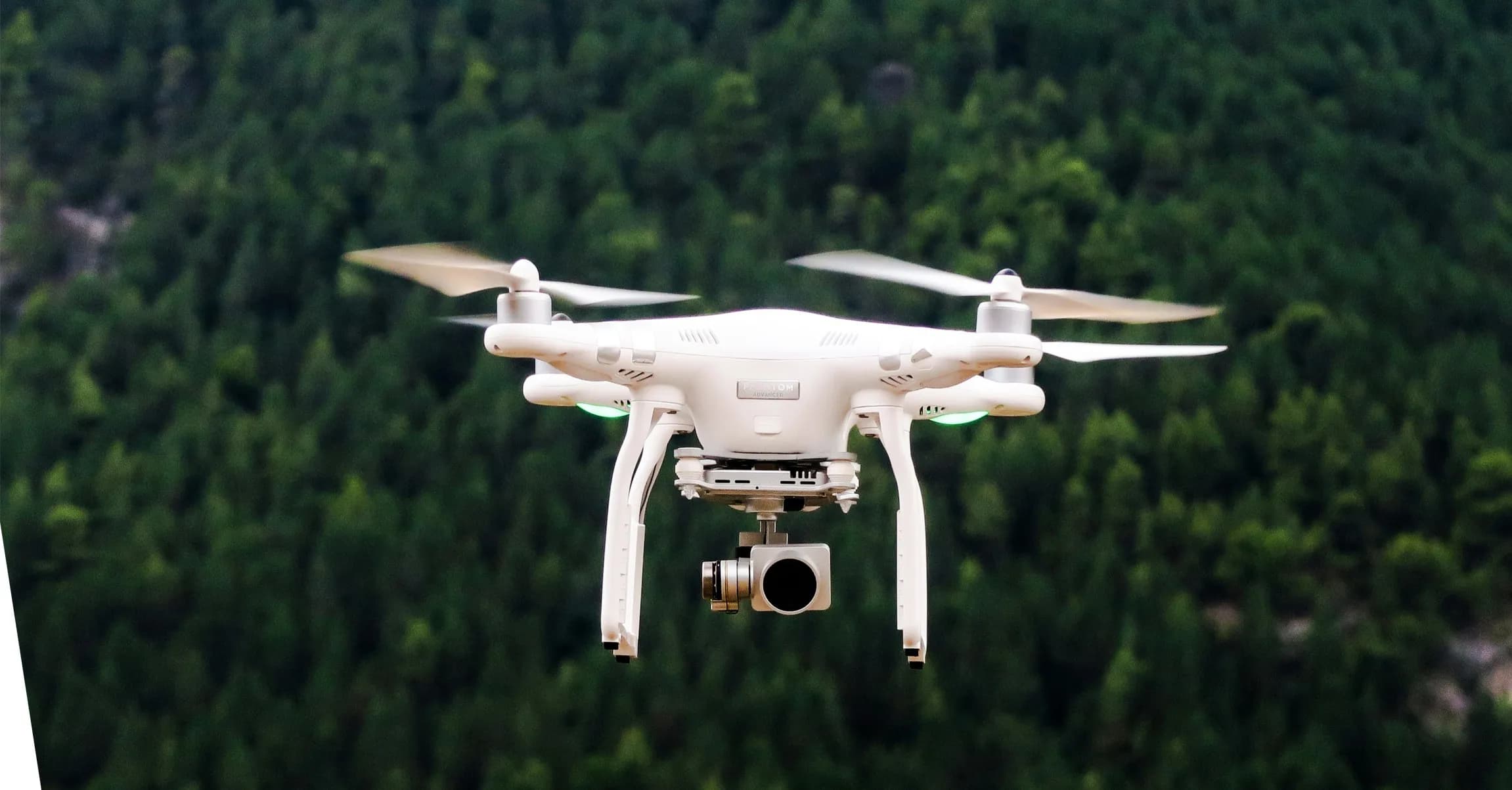 AI-powered drone surveying terrain for geological monitoring